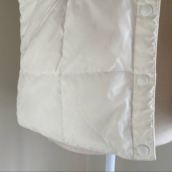 Lands' End Off-White Puffer Vest, S - Picture 3 of 16